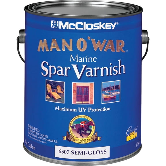 McCloskey Man O' War Semi-Gloss Clear Marine Spar Varnish 1 gal