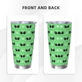 thumbnail image 3 of Logiee alien cartoons Print 20OZ Car Cup with Lid, Stainless Steel Vacuum Insulated Double Wall Travel Tumbler, Durable Insulated Coffee Mug,Thermal Cup with Straw-Straw Three-piece Set, 3 of 8
