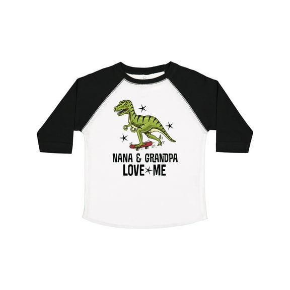 Inktastic Nana and Grandpa Love Me Dinosaur Grandson Boys Toddler T-Shirt