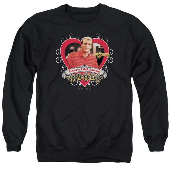 Cheers Woody Adult Crewneck Sweatshirt Black