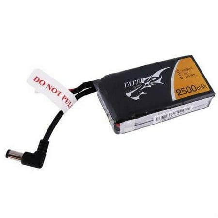 UPC: 0889551002646 | Tattu 2500mAh 2S1P Fatshark Goggles Lipo Battery w/ DC 3.5mm plug (Barrel conn)