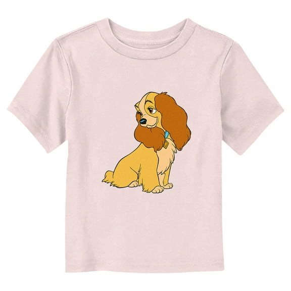 Toddler's Lady and the Tramp Large Lady Portrait Graphic Tee Light Pink 5T