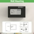 thumbnail image 3 of E-Western Personal Safety Box Fireproof Safe with Lock for Home Office Compact Metal Black 13.97x9.65x9.8 inches 8.8 lbs, 3 of 6