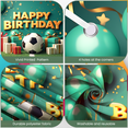 thumbnail image 5 of Colorful Soccer Birthday Banner Football Party Decorative Design for Birthday Party Kids Celebration Indoor Outdoor, 5 of 9