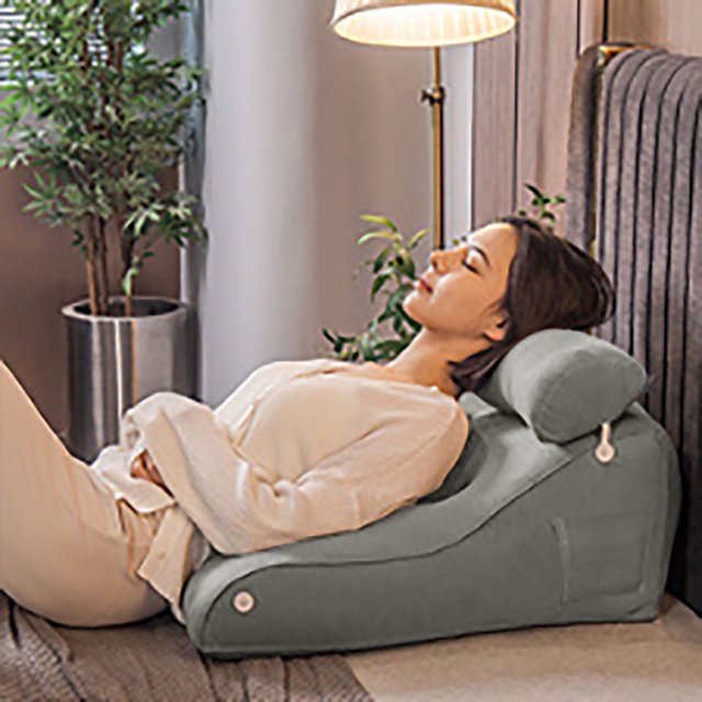 BKER Coussin de Lecture pour Lit et Repos en Forme d'Arc, Dossier Surélevé, Appuie-Tête en Forme, Coussin Moderne, Coussin de Soutien Inclinable, Utilisé pour Décorer Canapés, Lits et Fenêtres 45x55 cm