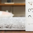 thumbnail image 5 of SAFAVIEH Lindsay Deborah Solid Polyester Shag Area Rug, Gray, 6'7" x 6'7" Square, 5 of 8