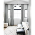 thumbnail image 2 of ZXNYH Thermal Sliding Door Curtains 100% Blackout Extra Wide Patio Door Curtains Linen Textured Farmhouse Sliding Glass Door Curtain Drapes (W100 x L108, 1 Panel, Beige), 2 of 8