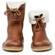 thumbnail image 3 of Botas de nieve de tubo mediano de gran tamaño para mujer, tacón bajo, cabeza redonda, manga de color sólido, botas de caballero europeas y americanas, 3 of 6