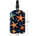 thumbnail image 6 of Square 2Pack PU Leather Starfish Cruise Luggage Tag with Privacy Cover and Name ID Tag for Travel Handbags Backpacks Luggage Tags, 6 of 6