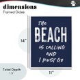 thumbnail image 4 of Stupell Industries Coastal Beach Is Calling Summer Sentiment White Framed Giclee Art, 11 x 14, by Lettered and Lined, 4 of 8