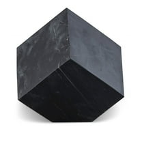 Meridina Furniture Block Black Marble Decorative Cube