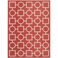 thumbnail image 3 of SAFAVIEH Outdoor CY6925-248 Courtyard Collection Red / Bone Rug, 3 of 10