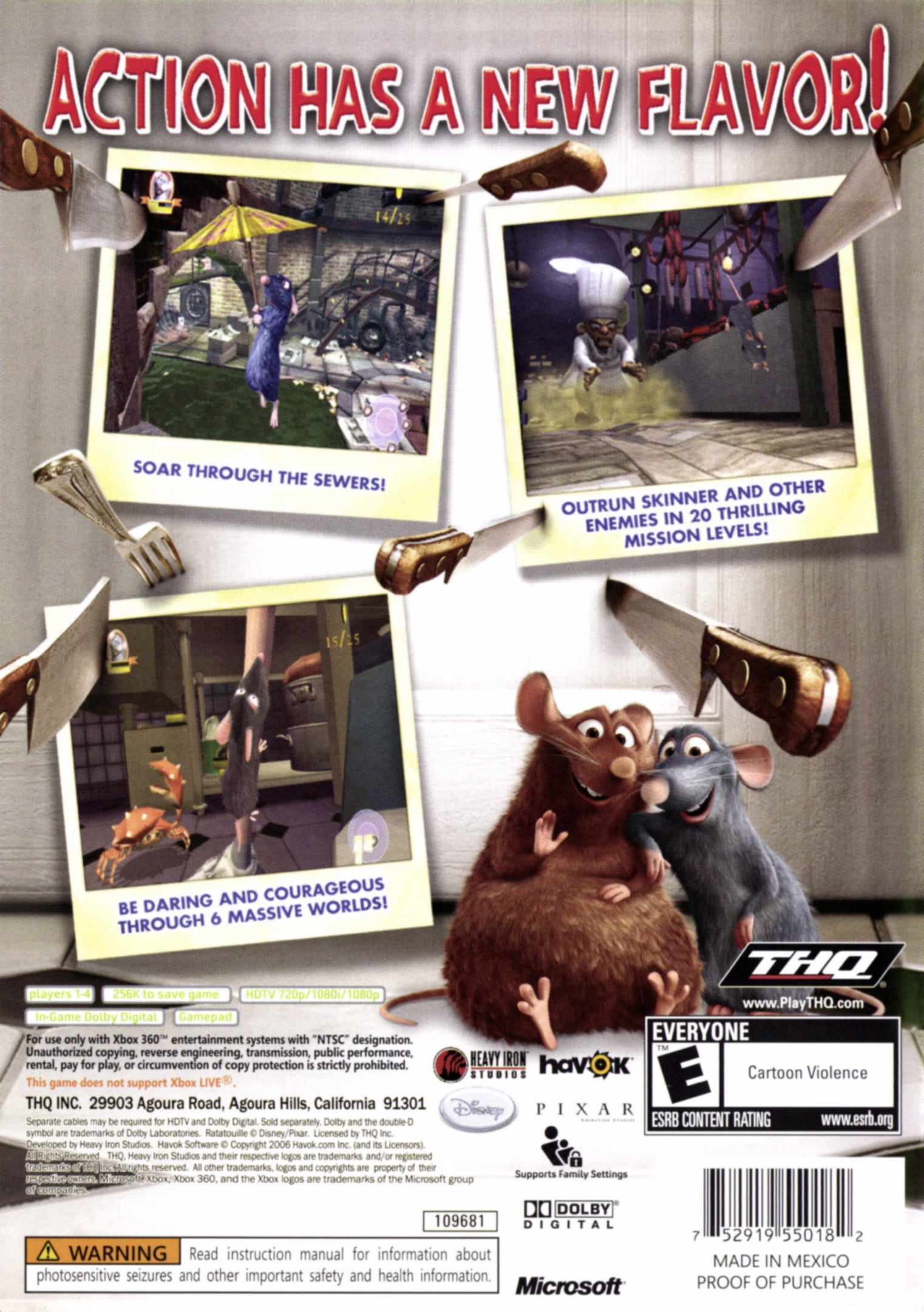 Disney PIXAR Ratatouille rat.a.too.ee Xbox 360 Walmart