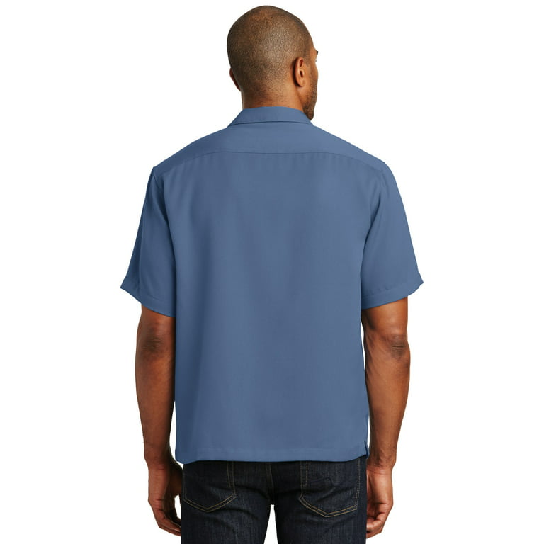 Open Collar Short-Sleeve Shirt