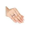 thumbnail image 3 of Gem & Harmony Black Diamond Criss-Cross Ring in Sterling Silver for Women, 3 of 5