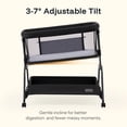thumbnail image 3 of HARPPA Bassinet Bedside Sleeper, Bedside Bassinet with Storage & Wheels for Infants, Black, 3 of 13