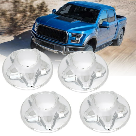 Motor Genic SET OF 4 7.8' Chrome Wheel Hubcap Center Cap Fits for Ford F-150 F-150 1997-2003