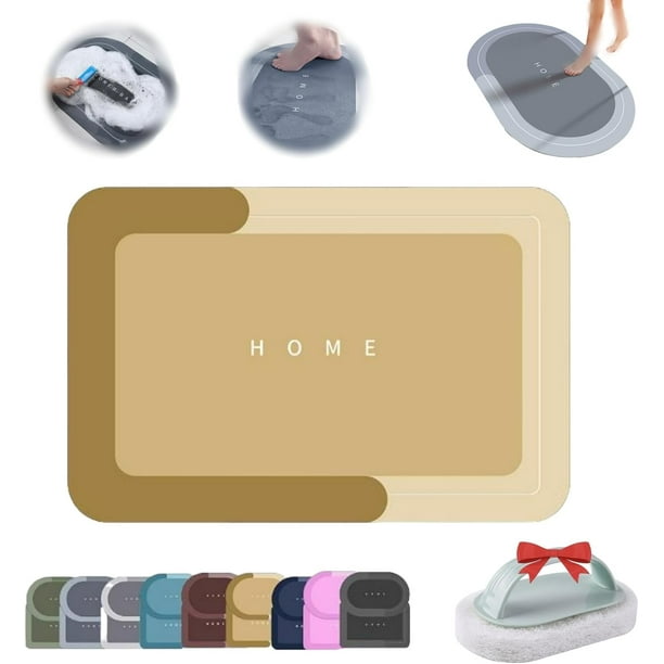 Alfombra de baño modernizada, alfombra de baño de secado rápido, alfombra mágica para baño, alfombra de baño absorbente, alfombra de baño de tierra de diatomeas, alfombra de ducha para piso de baño -