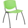 thumbnail image 3 of Home and Office Green Plastic Stack Chair with Perforated Back - Guest Chair, 3 of 9