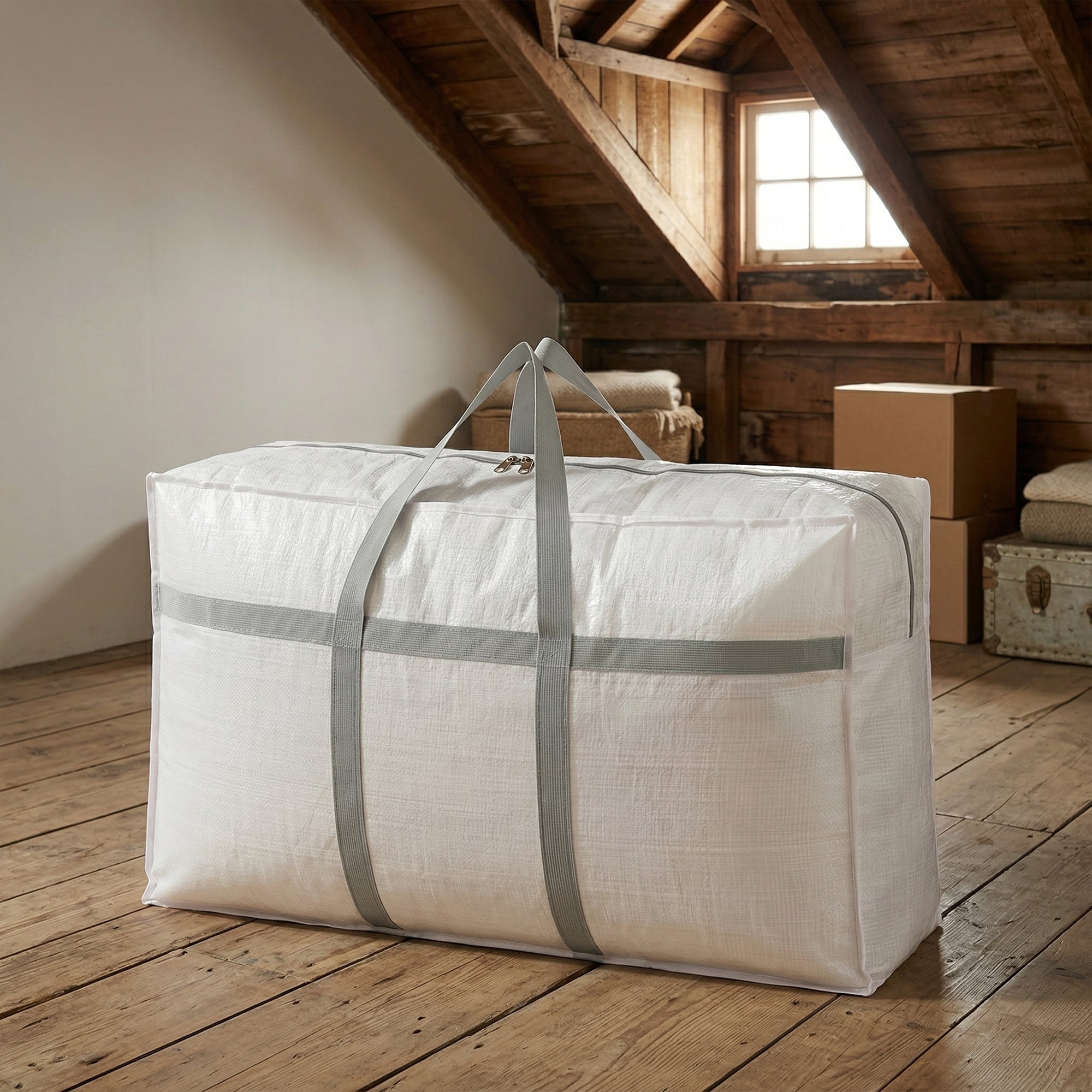 Unique Bargains Clothes Storage Bags for Organizing Clothing White 39.4"x11.8"x22.8"