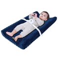 thumbnail image 3 of Ultra Soft Minky Dot Changing Pad Cover 2 Pack (Gray+Navy, 2 Pack), 3 of 3