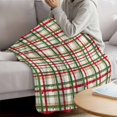 thumbnail image 3 of Green Red Checkered Blanket Soft Cozy Warm Throw Blanket for Couch, Plush Fuzzy Flannel Fleece Blankets for Sofa, Farmhouse Christmas Winter Striped Bed Blankets Lightweight Gifts for Women, 50"x60", 3 of 9