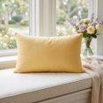 thumbnail image 5 of Unique Bargains Smooth and Cool Envelope-style Closure Durable Bedding Pillowcases Yellow, 5 of 5