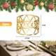 thumbnail image 2 of Elementos decorativos dorados con diseño de triángulo hueco descentrado, aspecto brillante y moderno de hierro metálico para decoración de mesa de cena de fiesta de bodas, juego de 12 piezas, 2 of 5