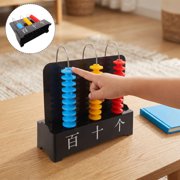 TABLZONE Classroom Math Counter Abacus for Teachers with Multi Color Plastic Beads for Addition and Subtraction