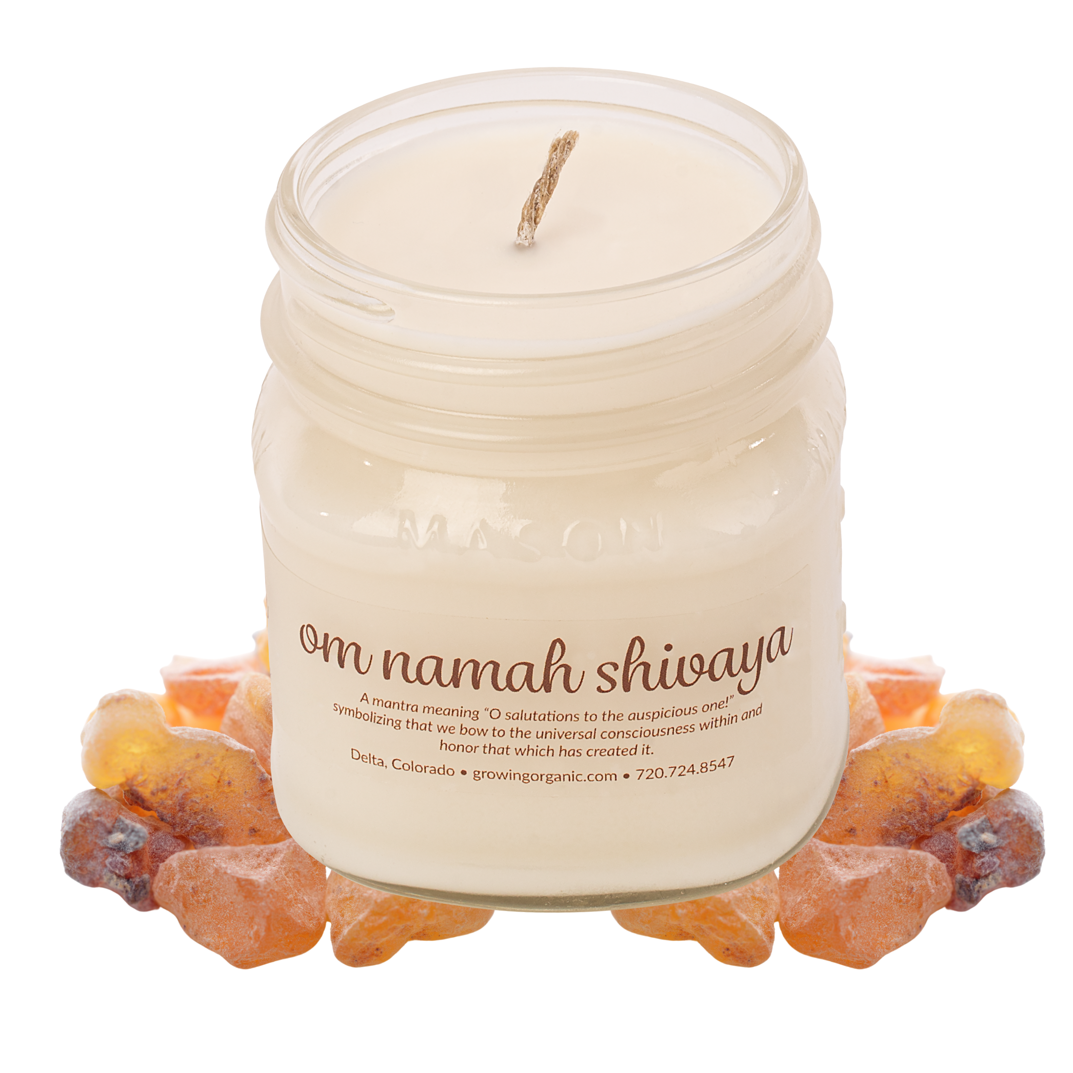 Meditation Soy Wax Candle, Relaxing and Banishing Negative Energy, Non-Toxic Handpoured Essential Oils Glass Jar Candle - Clean Burning, Long Lasting, Candles for Home, Fragrance (Frankincense+Myrrh)