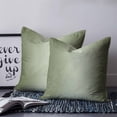 thumbnail image 3 of Sage Green Ombre Throw Pillow Covers, Soft Pillowcases with Invisible Zipper, Modern Gradient Abstract Art Decorative Square Pillow Cushion Covers for Living Room Couch Sofa Bed 26x26 Inches, 3 of 8