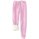 thumbnail image 1 of Pantalones deportivos Prolriy para mujer, con forro cálido, deportivos, de cintura alta, con forro polar, largos y gruesos para exteriores, para invierno, color rosa, talla XL., 1 of 5