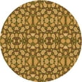 thumbnail image 1 of Ahgly Company Indoor Round Patterned Dark Bronze Brown Area Rugs, 5' Round, 1 of 6