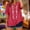 Red, variant on Vinsonshop Linen Shirts for Women Summer Gauze Shirts Embroidered Blouses Summer Blouse 3/4 Length Sleeve Womens Tops Summer Clothes Summer Tops Womens Summer Outfits (S-3XL)