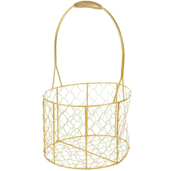 Decorative Iron Gift Basket for Home Use with Handle 1 Piece
