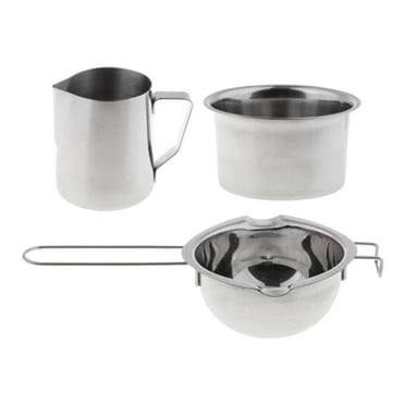 Jarra de acero inoxidable para fundición de doble caldera de 600 ml Zulema Jarra de fusión de cera de vela