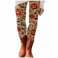 thumbnail image 4 of Hkoxplj Leggings for Women Halloween Leggings High Waisted Leggings Soft Stretchy Full Length Footless Pants Pumpkin Bat Spider Print Fall Winter Cute Leggings for Daily Wear Yoga Workout Leggings, 4 of 5