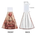 thumbnail image 4 of Wobogo Red Basket Cat Hand Towel Set of 2 Absorbent for Kitchen and Bathroom With Velcro Hanging Loop 18.2×14in, 4 of 7
