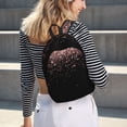 thumbnail image 2 of Geaub rose gold glitter1 durable canvas backpack: stylish, lightweight, and spacious with adjustable straps, 2 of 7