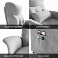 thumbnail image 4 of Power Recliner Chair with Heated & Massage, Adjustable Electric Lazy Boy Reclining Chair with Lumbar Support Pillow, Soft Fabric, Beige, 4 of 12