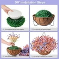 thumbnail image 3 of Artificial Fake Hanging Baskets Mums Flowers Plants for Fall Outdoor Decoration,UV Resistant Fake Silk planters Outside Look Real for Home Porch Patio Yard Spring Decor, 3 of 6