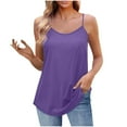 thumbnail image 4 of Tdoqot Womens Tank Tops Loose Fit- Adjustable Straps Scoop Neck Summer Casual Soft Sleeveless Shirts Purple Size M, 4 of 7