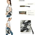 thumbnail image 3 of ZUXONGSY Marble Horse Print Bucket Bag Tote Purse Set for Women Waterproof Shoulder Bag with Leather Wallet Trendy 2 Pcs Bucket Purse Set for Dating, 3 of 4