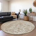 thumbnail image 3 of Addison Rugs Mayfield Washable Traditional Tribal Medallion Baja Round Rug, 8' x 8', 3 of 6