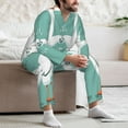 thumbnail image 7 of Xecao Goosebumps Print Pajamas Set Mens Pajamas Long Sleeve Loungewear Two-Piece Sleepwear Button-Down Pjs Set,2PJS-Small, 7 of 7