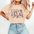 thumbnail image 6 of Independence Day T Shirts for Women Fourth of July T Shirts Women American Flag Shirts for Women Memorial Day Womens Tops 4th of July Womens Tee Printed Short Sleeved Round Neck T-Shirt Top, 6 of 6