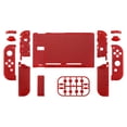thumbnail image 2 of eXtremeRate Backplate for Nintendo Switch Console, NS Joycon Handheld Controller Housing with Full Set Buttons, DIY Replacement Shell for Nintendo Switch - Clear Red, 2 of 9