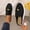 Black, variant on Ladies' Metal-Decorated Loafers And Mules, Comfortable And Easy To Wear, Suitable for Daily Commuting, Cafe Casual, and Office Casual Looks