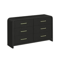 Picket House Furnishings Woodridge  6-Drawer Dresser in Black with Grain