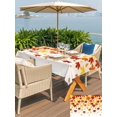thumbnail image 4 of Outdoor Tablecloth with Umbrella Hole and Zipper, Fall Rectangle Table Cloth 60x84 Inch Waterproof Tablecloth, Gold Red Maple Leaf Thanksgiving Autumn Farmhouse Picnic Table Cover for Patio Camping, 4 of 7